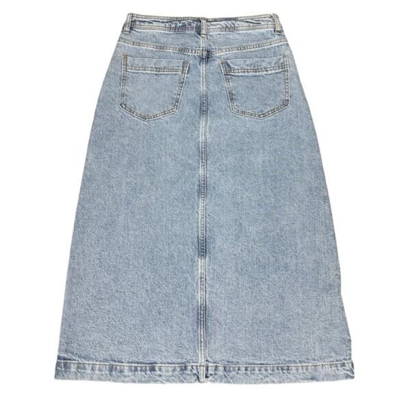 HABITUAL Front Slit Denim Midi Skirt Sz 26 - Picture 6 of 6